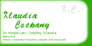klaudia csepany business card
