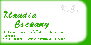 klaudia csepany business card